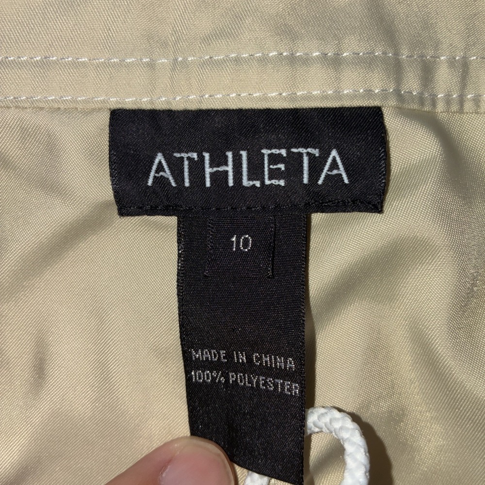 Athleta Tan Khaki Wide Leg Board Pants Lace Up Drawstring Size 10 Style 35392 - Picture 5 of 12